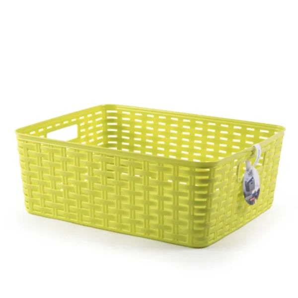 Cesta Rattan Surt Multiusos de 12L Amarillo - Akisito