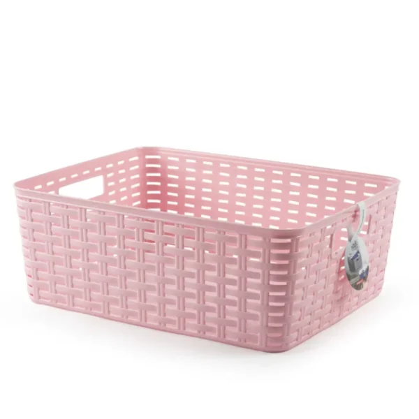 Cesta Rattan Surt Multiusos de 12L Palo Rosa - Akisito