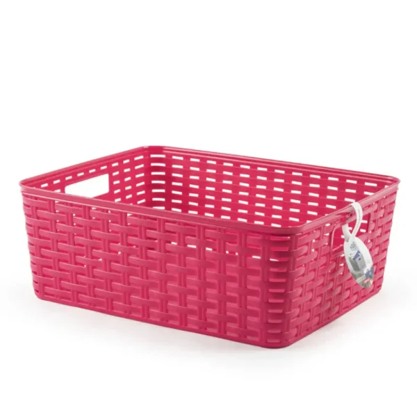 Cesta Rattan Surt Multiusos de 12L Rosa - Akisito