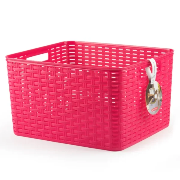 Cesta Rattan Surt Multiusos de 285L Rosa - Akisito