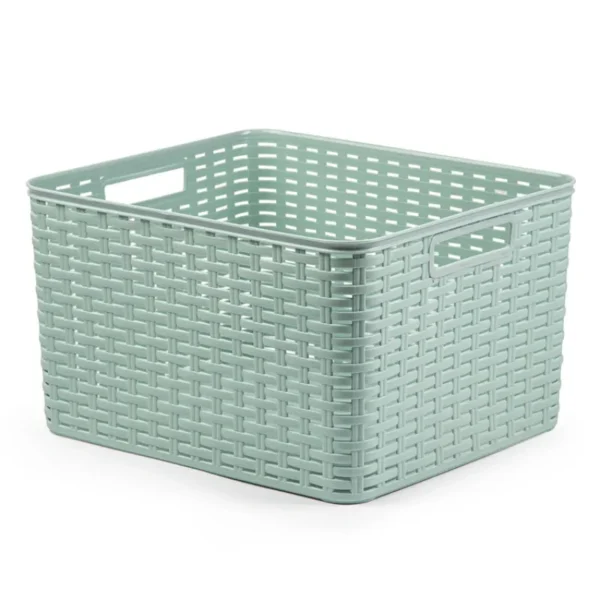 Cesta Rattan Surt Multiusos de 285L Verde - Akisito